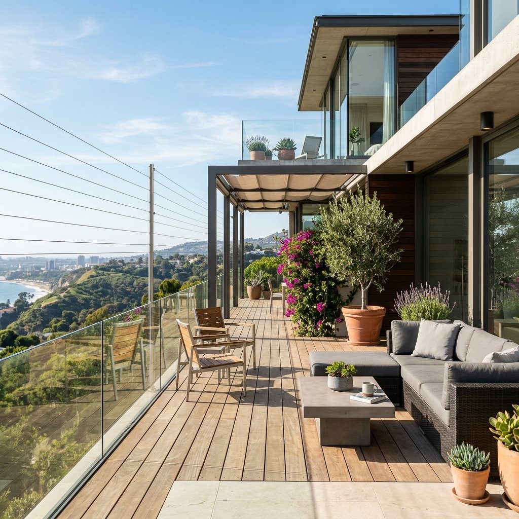 Terrace invisible grills